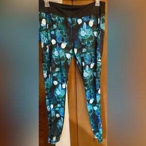 Constantly Varied Gear Blue & Teal Floral Leggings